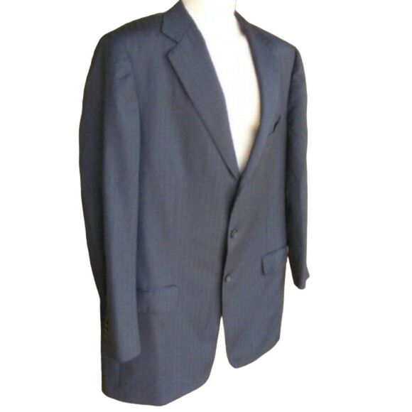 ERMENEGILDO ZEGNA Su Misura Blazer, 56L EU/44 US, Blue, Subtle stripes, 3 button - Picture 2 of 8